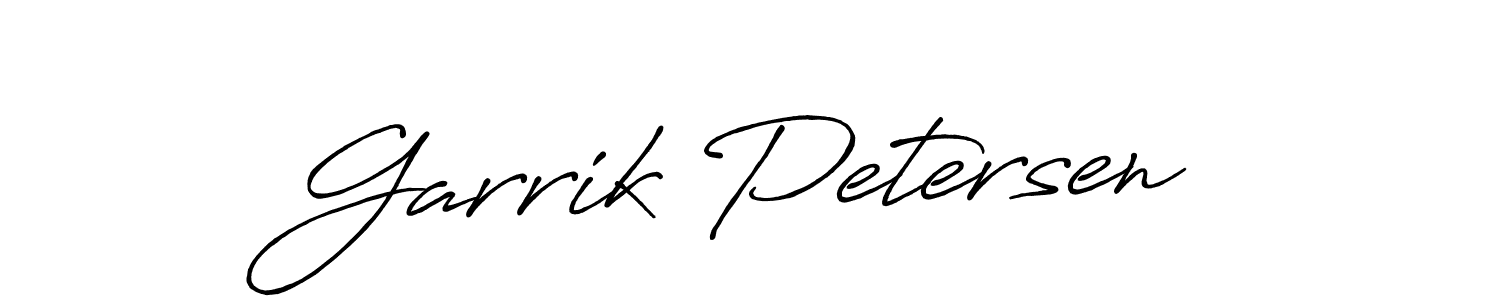 Use a signature maker to create a handwritten signature online. With this signature software, you can design (Antro_Vectra_Bolder) your own signature for name Garrik Petersen. Garrik Petersen signature style 7 images and pictures png