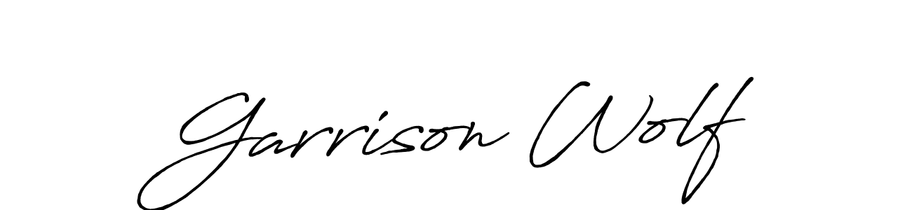 Create a beautiful signature design for name Garrison Wolf. With this signature (Antro_Vectra_Bolder) fonts, you can make a handwritten signature for free. Garrison Wolf signature style 7 images and pictures png