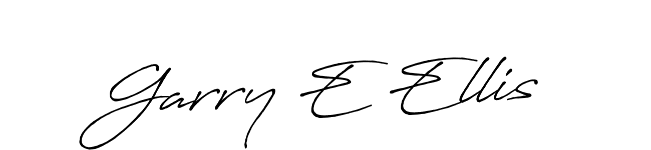 Garry E Ellis stylish signature style. Best Handwritten Sign (Antro_Vectra_Bolder) for my name. Handwritten Signature Collection Ideas for my name Garry E Ellis. Garry E Ellis signature style 7 images and pictures png