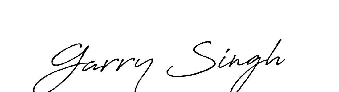 How to make Garry Singh name signature. Use Antro_Vectra_Bolder style for creating short signs online. This is the latest handwritten sign. Garry Singh signature style 7 images and pictures png