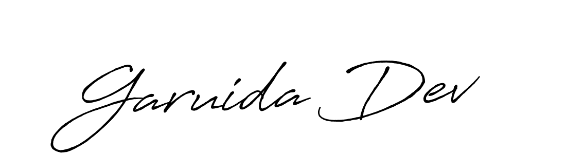 The best way (Antro_Vectra_Bolder) to make a short signature is to pick only two or three words in your name. The name Garuida Dev include a total of six letters. For converting this name. Garuida Dev signature style 7 images and pictures png