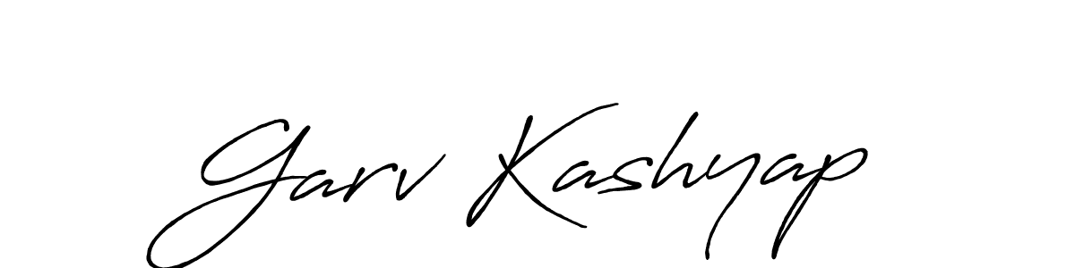 Garv Kashyap stylish signature style. Best Handwritten Sign (Antro_Vectra_Bolder) for my name. Handwritten Signature Collection Ideas for my name Garv Kashyap. Garv Kashyap signature style 7 images and pictures png
