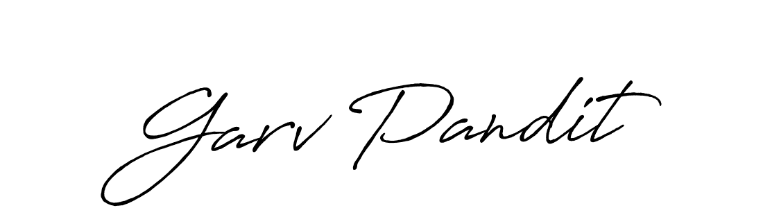 Also You can easily find your signature by using the search form. We will create Garv Pandit name handwritten signature images for you free of cost using Antro_Vectra_Bolder sign style. Garv Pandit signature style 7 images and pictures png