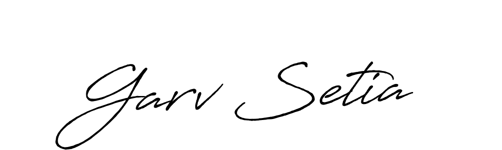 How to make Garv Setia signature? Antro_Vectra_Bolder is a professional autograph style. Create handwritten signature for Garv Setia name. Garv Setia signature style 7 images and pictures png