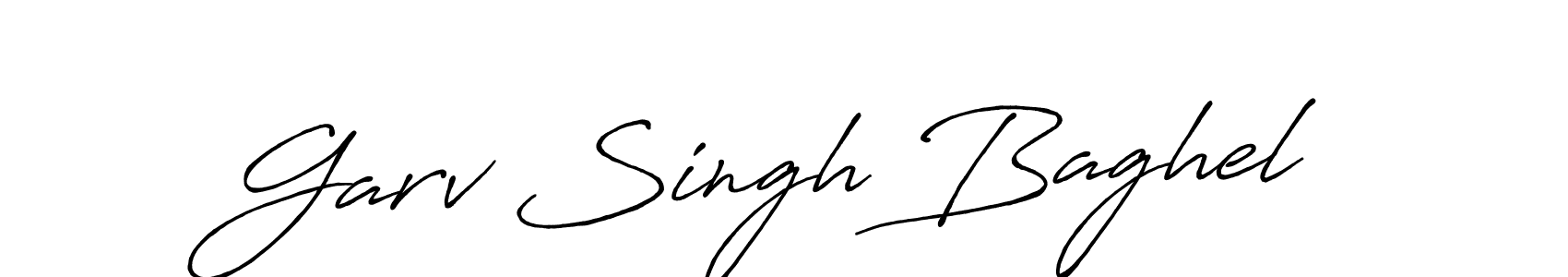 Make a beautiful signature design for name Garv Singh Baghel. With this signature (Antro_Vectra_Bolder) style, you can create a handwritten signature for free. Garv Singh Baghel signature style 7 images and pictures png