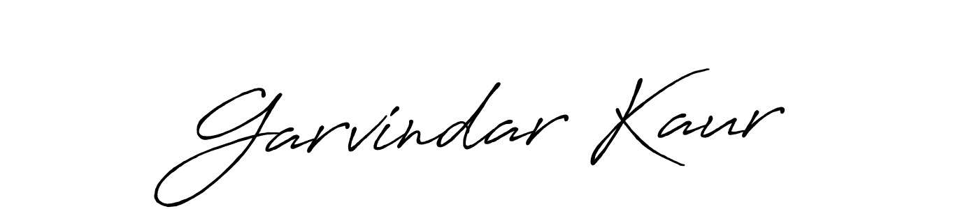 Make a beautiful signature design for name Garvindar Kaur. With this signature (Antro_Vectra_Bolder) style, you can create a handwritten signature for free. Garvindar Kaur signature style 7 images and pictures png