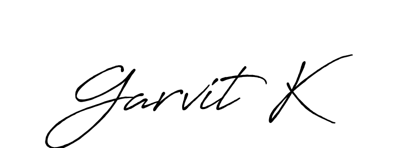 if you are searching for the best signature style for your name Garvit K. so please give up your signature search. here we have designed multiple signature styles  using Antro_Vectra_Bolder. Garvit K signature style 7 images and pictures png
