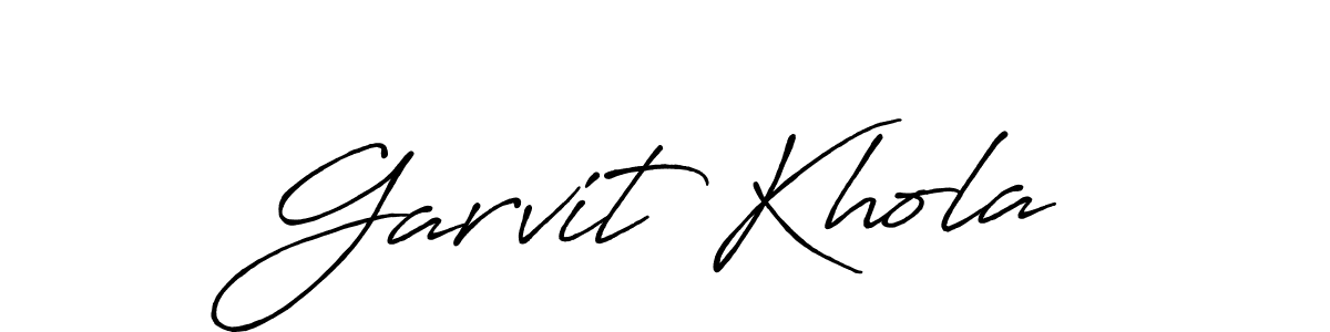 Create a beautiful signature design for name Garvit Khola. With this signature (Antro_Vectra_Bolder) fonts, you can make a handwritten signature for free. Garvit Khola signature style 7 images and pictures png