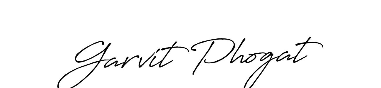 Garvit Phogat stylish signature style. Best Handwritten Sign (Antro_Vectra_Bolder) for my name. Handwritten Signature Collection Ideas for my name Garvit Phogat. Garvit Phogat signature style 7 images and pictures png