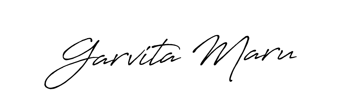 This is the best signature style for the Garvita Maru name. Also you like these signature font (Antro_Vectra_Bolder). Mix name signature. Garvita Maru signature style 7 images and pictures png