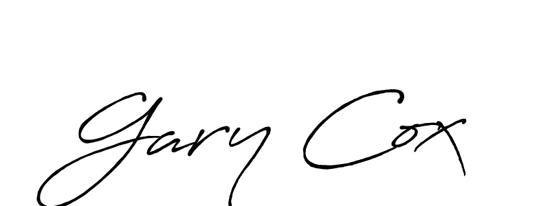 How to make Gary Cox name signature. Use Antro_Vectra_Bolder style for creating short signs online. This is the latest handwritten sign. Gary Cox signature style 7 images and pictures png