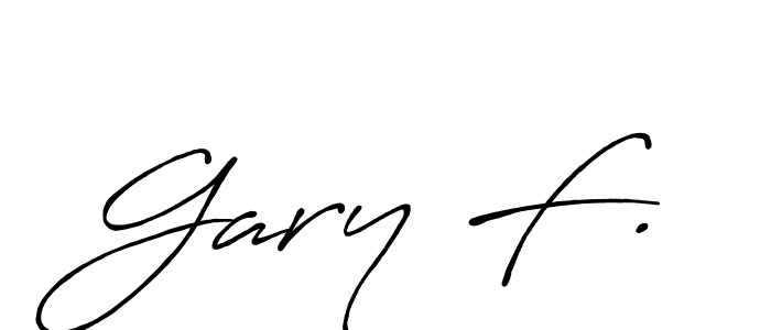 Create a beautiful signature design for name Gary F.. With this signature (Antro_Vectra_Bolder) fonts, you can make a handwritten signature for free. Gary F. signature style 7 images and pictures png