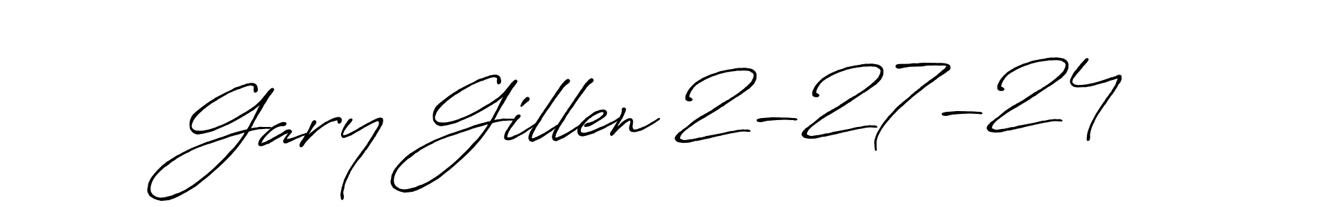 This is the best signature style for the Gary Gillen 2-27-24 name. Also you like these signature font (Antro_Vectra_Bolder). Mix name signature. Gary Gillen 2-27-24 signature style 7 images and pictures png