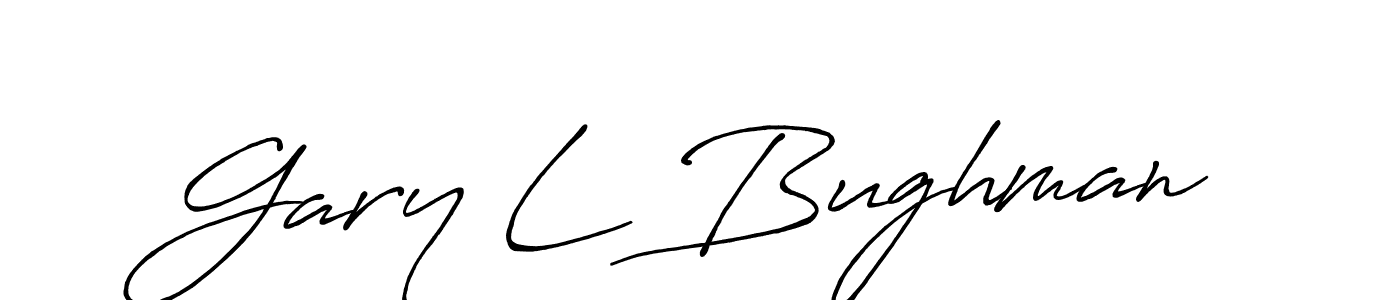 Make a beautiful signature design for name Gary L Bughman. With this signature (Antro_Vectra_Bolder) style, you can create a handwritten signature for free. Gary L Bughman signature style 7 images and pictures png