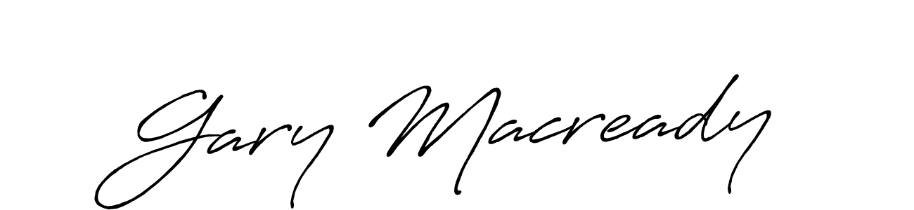 Gary Macready stylish signature style. Best Handwritten Sign (Antro_Vectra_Bolder) for my name. Handwritten Signature Collection Ideas for my name Gary Macready. Gary Macready signature style 7 images and pictures png