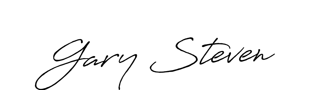 Gary Steven stylish signature style. Best Handwritten Sign (Antro_Vectra_Bolder) for my name. Handwritten Signature Collection Ideas for my name Gary Steven. Gary Steven signature style 7 images and pictures png