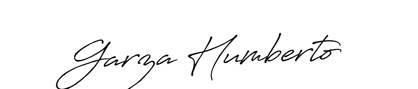 How to make Garza Humberto name signature. Use Antro_Vectra_Bolder style for creating short signs online. This is the latest handwritten sign. Garza Humberto signature style 7 images and pictures png