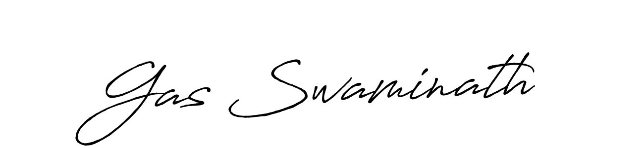 Create a beautiful signature design for name Gas Swaminath. With this signature (Antro_Vectra_Bolder) fonts, you can make a handwritten signature for free. Gas Swaminath signature style 7 images and pictures png