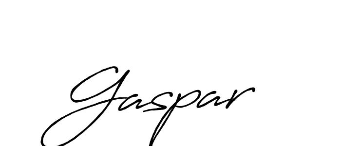 Make a beautiful signature design for name Gaspar . With this signature (Antro_Vectra_Bolder) style, you can create a handwritten signature for free. Gaspar  signature style 7 images and pictures png