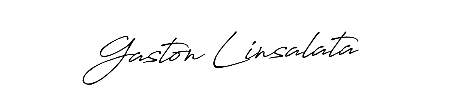 Also we have Gaston Linsalata name is the best signature style. Create professional handwritten signature collection using Antro_Vectra_Bolder autograph style. Gaston Linsalata signature style 7 images and pictures png