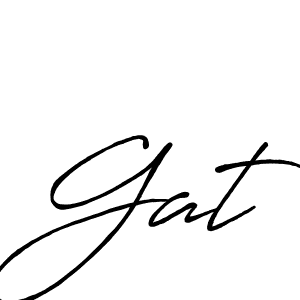 Create a beautiful signature design for name Gat. With this signature (Antro_Vectra_Bolder) fonts, you can make a handwritten signature for free. Gat signature style 7 images and pictures png