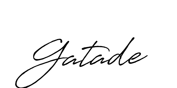 Create a beautiful signature design for name Gatade. With this signature (Antro_Vectra_Bolder) fonts, you can make a handwritten signature for free. Gatade signature style 7 images and pictures png