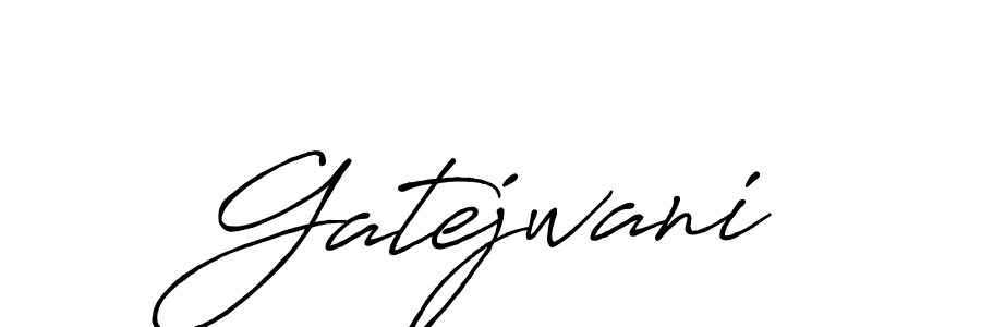How to make Gatejwani signature? Antro_Vectra_Bolder is a professional autograph style. Create handwritten signature for Gatejwani name. Gatejwani signature style 7 images and pictures png