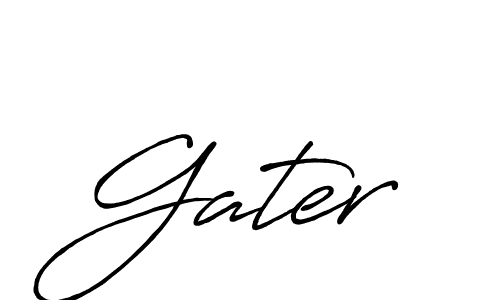 Create a beautiful signature design for name Gater. With this signature (Antro_Vectra_Bolder) fonts, you can make a handwritten signature for free. Gater signature style 7 images and pictures png