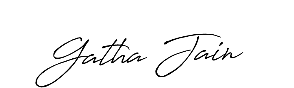 You can use this online signature creator to create a handwritten signature for the name Gatha Jain. This is the best online autograph maker. Gatha Jain signature style 7 images and pictures png