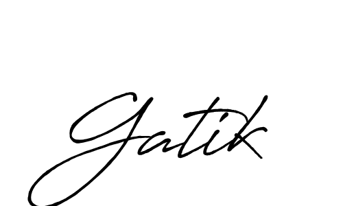 if you are searching for the best signature style for your name Gatik. so please give up your signature search. here we have designed multiple signature styles  using Antro_Vectra_Bolder. Gatik signature style 7 images and pictures png