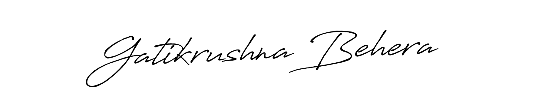 The best way (Antro_Vectra_Bolder) to make a short signature is to pick only two or three words in your name. The name Gatikrushna Behera include a total of six letters. For converting this name. Gatikrushna Behera signature style 7 images and pictures png