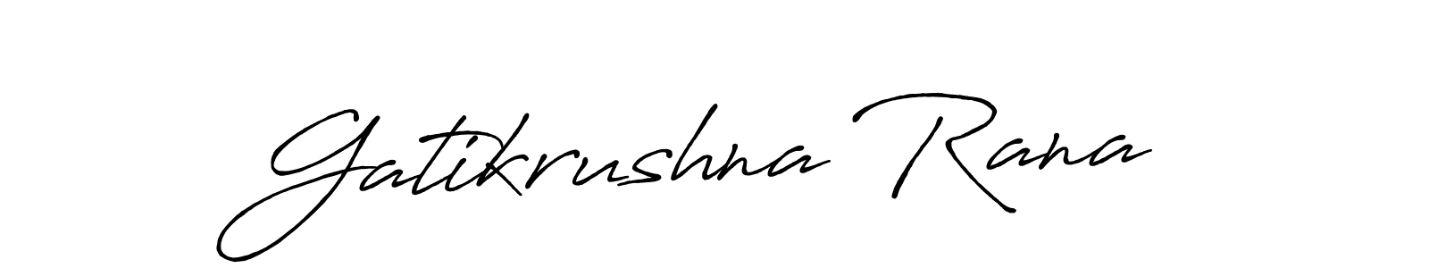 Make a short Gatikrushna Rana signature style. Manage your documents anywhere anytime using Antro_Vectra_Bolder. Create and add eSignatures, submit forms, share and send files easily. Gatikrushna Rana signature style 7 images and pictures png