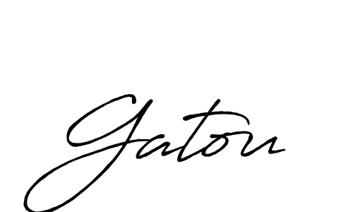 Use a signature maker to create a handwritten signature online. With this signature software, you can design (Antro_Vectra_Bolder) your own signature for name Gatou. Gatou signature style 7 images and pictures png