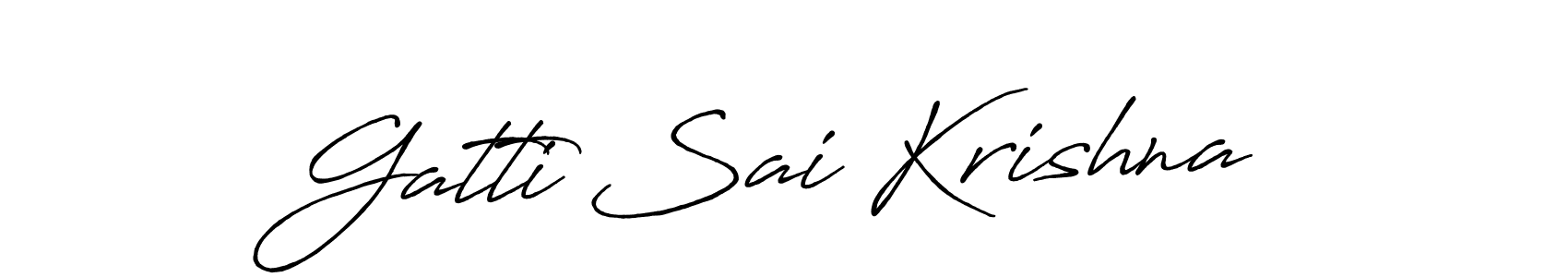 This is the best signature style for the Gatti Sai Krishna name. Also you like these signature font (Antro_Vectra_Bolder). Mix name signature. Gatti Sai Krishna signature style 7 images and pictures png