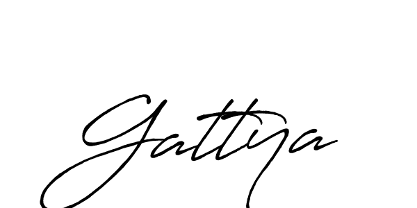Create a beautiful signature design for name Gattya. With this signature (Antro_Vectra_Bolder) fonts, you can make a handwritten signature for free. Gattya signature style 7 images and pictures png
