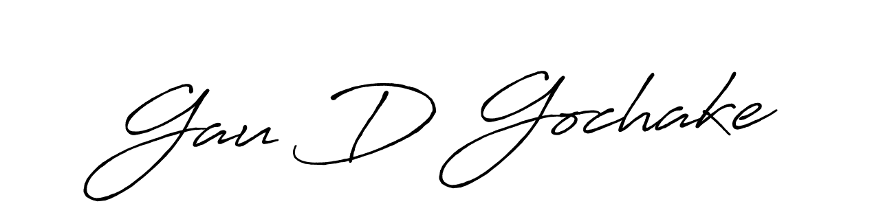 Design your own signature with our free online signature maker. With this signature software, you can create a handwritten (Antro_Vectra_Bolder) signature for name Gau D Gochake. Gau D Gochake signature style 7 images and pictures png
