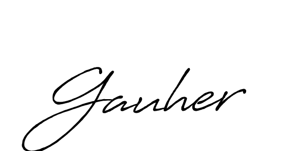 Also we have Gauher name is the best signature style. Create professional handwritten signature collection using Antro_Vectra_Bolder autograph style. Gauher signature style 7 images and pictures png