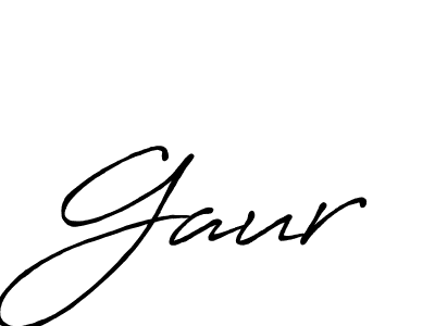 Gaur stylish signature style. Best Handwritten Sign (Antro_Vectra_Bolder) for my name. Handwritten Signature Collection Ideas for my name Gaur. Gaur signature style 7 images and pictures png