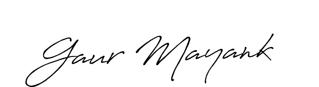 How to Draw Gaur Mayank signature style? Antro_Vectra_Bolder is a latest design signature styles for name Gaur Mayank. Gaur Mayank signature style 7 images and pictures png