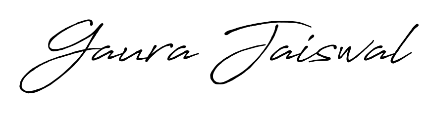 Practice writing Gaura Jaiswal with the flow of Antro_Vectra_Bolder lettering. A fantastic source of inspiration for developing your personal signature style. Gaura Jaiswal signature style 7 images and pictures png