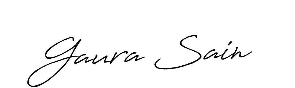 Make a beautiful signature design for name Gaura Sain. Use this online signature maker to create a handwritten signature for free. Gaura Sain signature style 7 images and pictures png