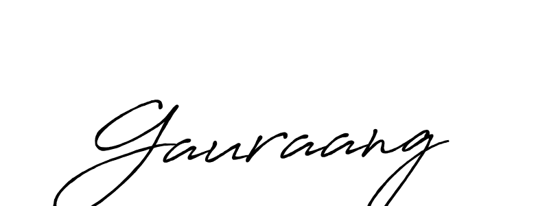 Make a beautiful signature design for name Gauraang. With this signature (Antro_Vectra_Bolder) style, you can create a handwritten signature for free. Gauraang signature style 7 images and pictures png