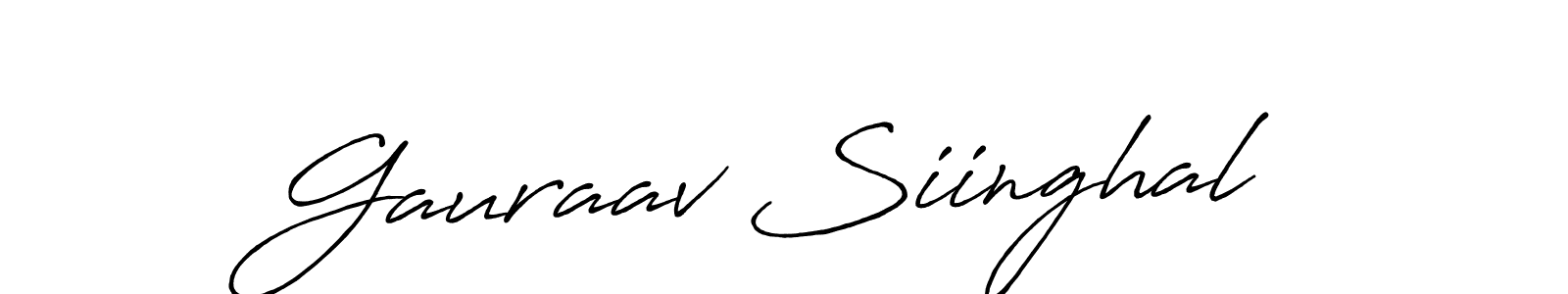 It looks lik you need a new signature style for name Gauraav Siinghal. Design unique handwritten (Antro_Vectra_Bolder) signature with our free signature maker in just a few clicks. Gauraav Siinghal signature style 7 images and pictures png