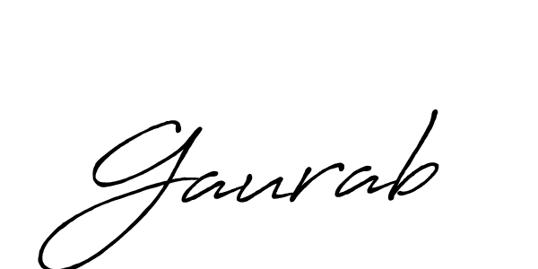 How to make Gaurab name signature. Use Antro_Vectra_Bolder style for creating short signs online. This is the latest handwritten sign. Gaurab signature style 7 images and pictures png