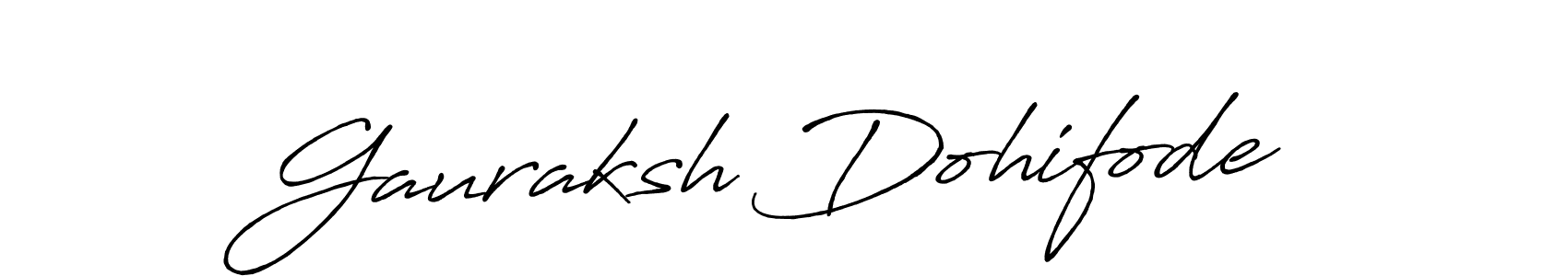 Make a beautiful signature design for name Gauraksh Dohifode. With this signature (Antro_Vectra_Bolder) style, you can create a handwritten signature for free. Gauraksh Dohifode signature style 7 images and pictures png