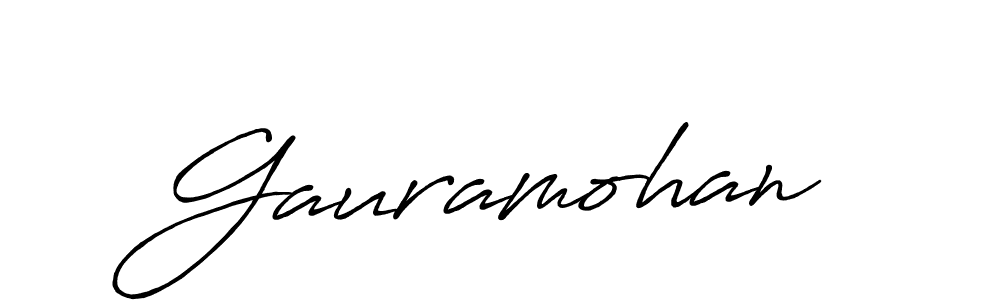 How to make Gauramohan name signature. Use Antro_Vectra_Bolder style for creating short signs online. This is the latest handwritten sign. Gauramohan signature style 7 images and pictures png