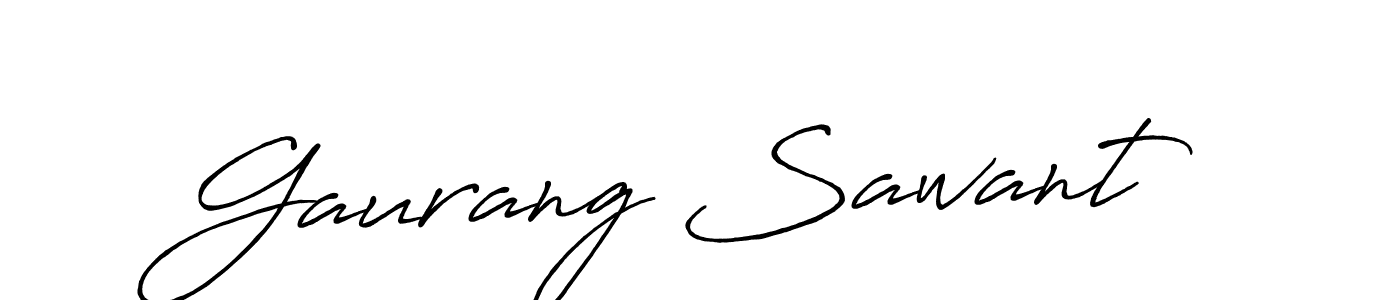 Create a beautiful signature design for name Gaurang Sawant. With this signature (Antro_Vectra_Bolder) fonts, you can make a handwritten signature for free. Gaurang Sawant signature style 7 images and pictures png