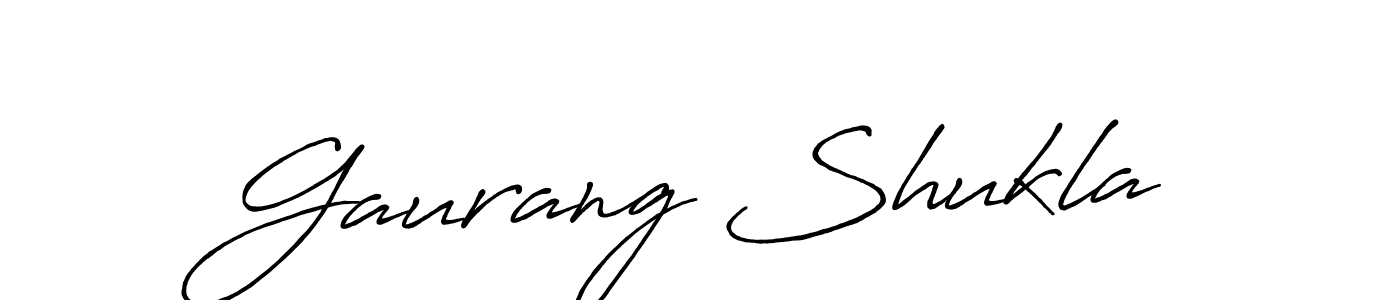 Make a beautiful signature design for name Gaurang Shukla. With this signature (Antro_Vectra_Bolder) style, you can create a handwritten signature for free. Gaurang Shukla signature style 7 images and pictures png