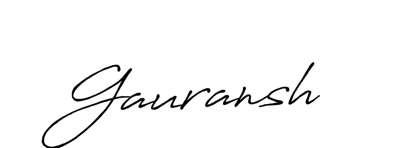How to make Gauransh name signature. Use Antro_Vectra_Bolder style for creating short signs online. This is the latest handwritten sign. Gauransh signature style 7 images and pictures png