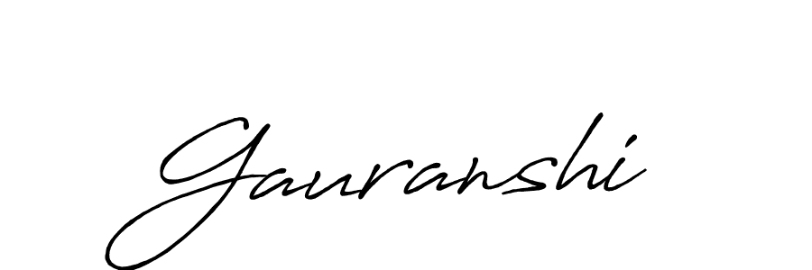 How to make Gauranshi name signature. Use Antro_Vectra_Bolder style for creating short signs online. This is the latest handwritten sign. Gauranshi signature style 7 images and pictures png